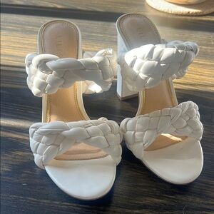 Liliana White Heeled Sandals